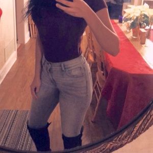 Express-Grey Performance Stretch:Highwaisted Jeans